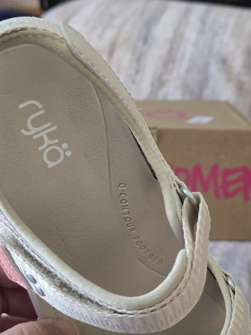Ryka Savannah 2 Womens 5.5 Oatmeal Beige Comfort Walking Sport Sandals NIB
